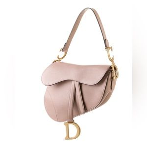 Christian Dior 2021 Leather Saddle Bag in Blush